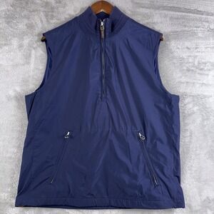 Ralph Lauren Polo Golf Men's Medium 1/4 Zip Vest Navy Blue